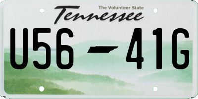 TN license plate U5641G