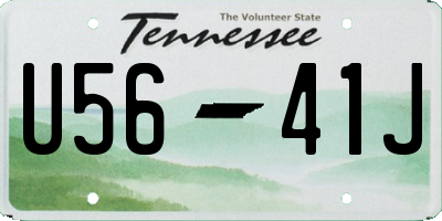 TN license plate U5641J