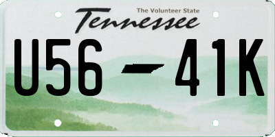 TN license plate U5641K
