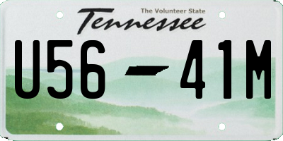 TN license plate U5641M