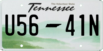 TN license plate U5641N