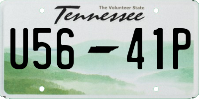 TN license plate U5641P