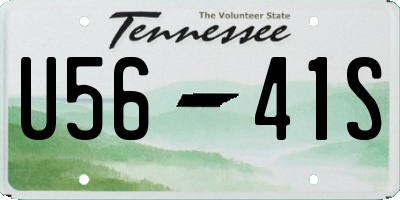 TN license plate U5641S