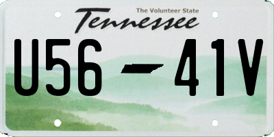 TN license plate U5641V