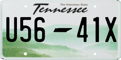 TN license plate U5641X