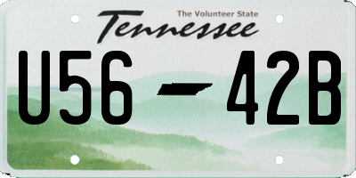 TN license plate U5642B