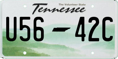 TN license plate U5642C