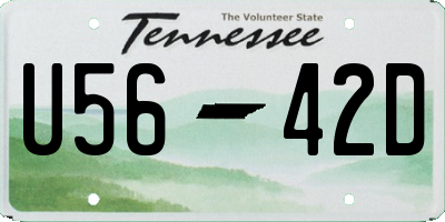 TN license plate U5642D