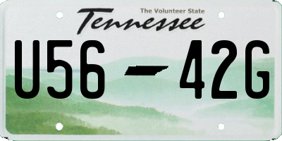 TN license plate U5642G