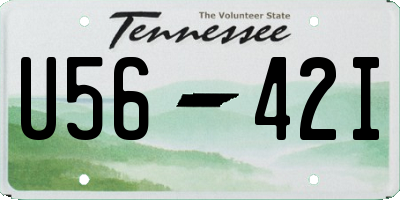 TN license plate U5642I
