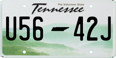 TN license plate U5642J