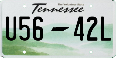 TN license plate U5642L