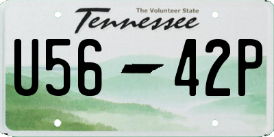 TN license plate U5642P