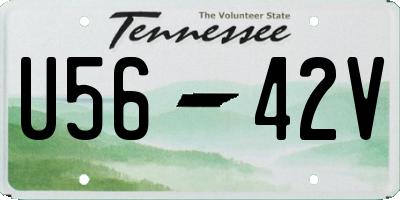 TN license plate U5642V