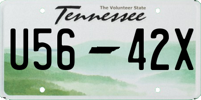 TN license plate U5642X