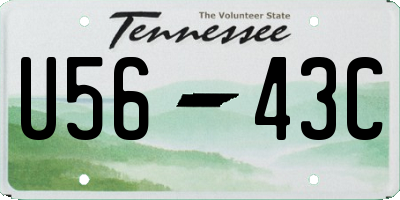 TN license plate U5643C