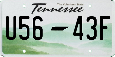 TN license plate U5643F