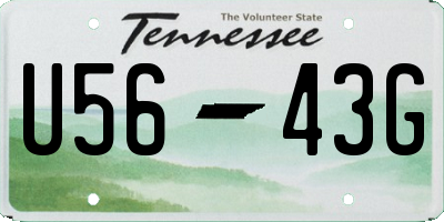 TN license plate U5643G