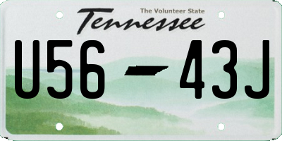 TN license plate U5643J