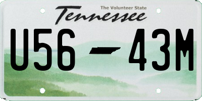 TN license plate U5643M