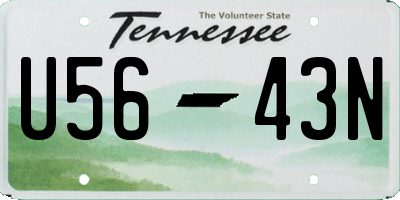 TN license plate U5643N