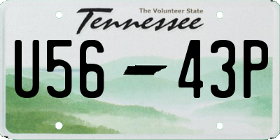 TN license plate U5643P