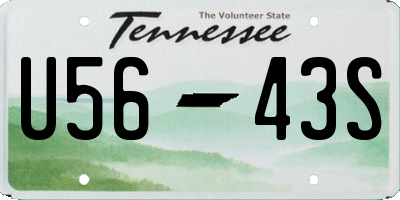 TN license plate U5643S