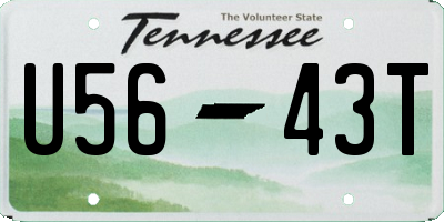 TN license plate U5643T
