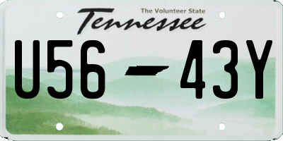 TN license plate U5643Y