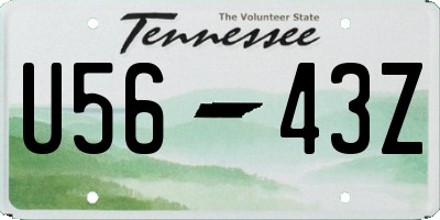TN license plate U5643Z