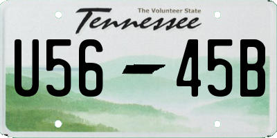 TN license plate U5645B