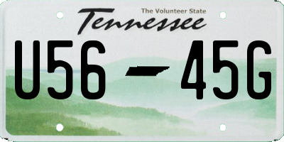 TN license plate U5645G