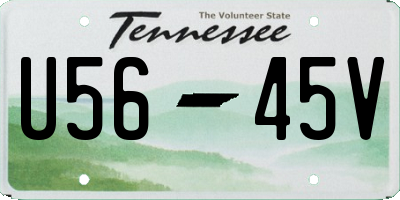 TN license plate U5645V
