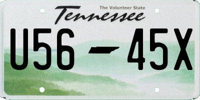 TN license plate U5645X