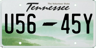 TN license plate U5645Y