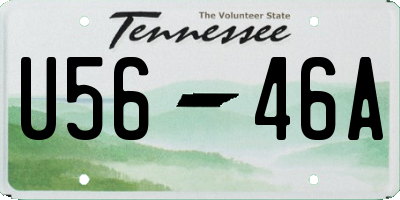 TN license plate U5646A