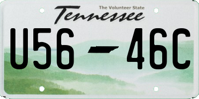 TN license plate U5646C
