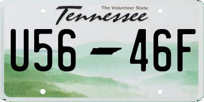 TN license plate U5646F