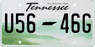 TN license plate U5646G
