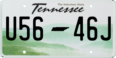 TN license plate U5646J
