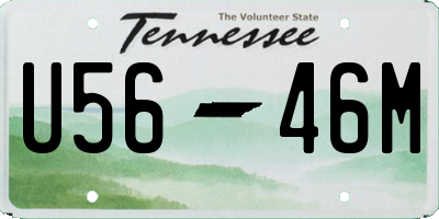 TN license plate U5646M