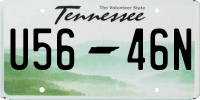 TN license plate U5646N