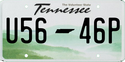 TN license plate U5646P