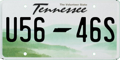 TN license plate U5646S