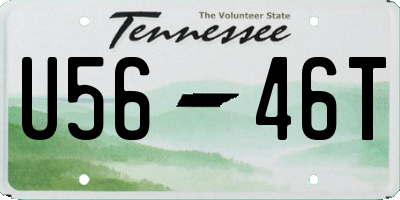 TN license plate U5646T