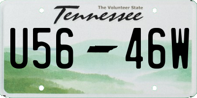 TN license plate U5646W