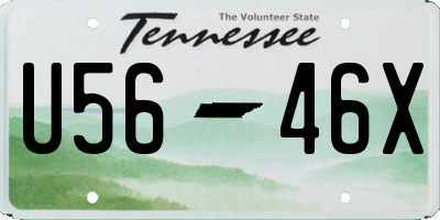 TN license plate U5646X