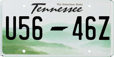 TN license plate U5646Z