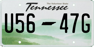 TN license plate U5647G