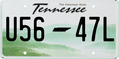 TN license plate U5647L